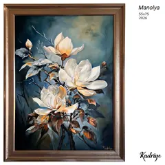 Manolya, yağlı boya resim